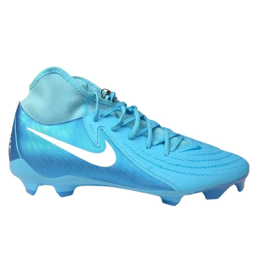 Nike Phantom Luna 2 Academy FG MG Soccer Cleats Mens 11.5 Blue Fury High Top NEW